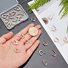 24Pcs 2 Style Brass Hoop Earring Findings FIND-PH0008-64-3