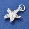 925 Sterling Silver Starfish Pendants STER-E071-02S-01-2