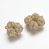 Alloy Rhinestone Magnetic Clasps with Loops LS-X-RB-H116-2-G-1