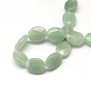 Faceted Oval Natural Green Aventurine Beads Strands G-R303-09-2