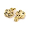 Brass Micro Pave Clear Cubic Zirconia Pendants KK-G490-26G-2