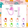 80Pcs 8 Colors Eco-Friendly ABS Plastic Knitting Crochet Locking Stitch Markers Holder FIND-YW0005-36-2