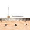 304 Stainless Steel Stud Earring Settings with Flat Round Brass Head X-STAS-R073-01-4