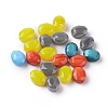 Electroplate Faceted Oval Glass Beads X-EGLA-J087-01A-1