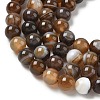 Natural Striped Agate/Banded Agate Bead Strands G-K166-13-8mm-02-3