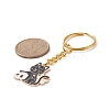 Halloween Theme Alloy Enamel Pendant Keychain KEYC-JKC00436-4