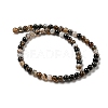 Natural Black Agate Beads Strands X-G-L555-04-6mm-5