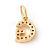 Brass Micro Pave Colorful Cubic Zirconia Charms ZIRC-F092-01-G-2
