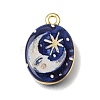 Printed Brass Pendants KK-CBAE379-01G-B-1