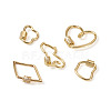 5Pcs 5 Styles Brass Screw Carabiner Lock Charms KK-FW0001-12-3