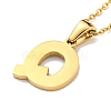 Ion Plating(IP) Initial Letter 304 Stainless Steel Pendant Necklaces NJEW-M199-01G-Q-2