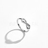Rhodium Plated 925 Sterling Silver Finger Rings RJEW-BB67007-7-2