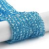 Electroplate Transparent Glass Beads Strands EGLA-A035-T3mm-A08-1