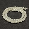Faceted Natural White Jade Beads Strands X-G-F448-6mm-2