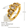 316L Surgical Stainless Steel with Clear Cubic Zirconia Finger Rings WGB9731-02-3