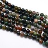 Natural Indian Agate Round Beads Strands G-G735-01-6mm-3