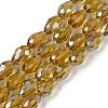 Transparent Electroplate Glass Beads Strands EGLA-N013-T4mm-B08-1