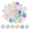 35Pcs Transparent Spray Painted Glass Beads GLAA-YW0001-70-1