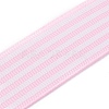 Stripe Pattern Printed Cotton Grosgrain Ribbon OCOR-WH0051-A04-2
