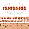 Brass Enamel Leaf Link Chains CHC-F021-02G-11-2