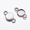 Tarnish Resistant 201 Stainless Steel Cabochon Connector Settings STAS-P161-29-6.5mm-1