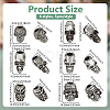 30Pcs 6 Styles Tibetan Style Alloy European Beads MPDL-PH0001-18AS-2