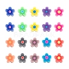 300Pcs 10 Colors Handmade Flower Printed Polymer Clay Beads CLAY-LS0001-08-2