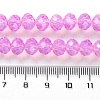 Baking Paint Transparent Glass Beads Strands DGLA-A034-J8MM-D05-4