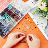   1920Pcs 32 Styles Baking Painted & Spray Painted Crackle & Transparent & Imitation Pearl Glass Beads GLAA-PH0002-93-3