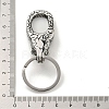 Tibetan Style 316 Surgical Stainless Steel Fittings with 304 Stainless Steel Key Ring FIND-Q101-08AS-01-3