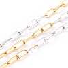 Two Tone 304 Stainless Steel Paperclip Chains CHS-B001-22-1