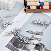 2 Sets 2 Styles Iron Crystal Rhinestone Hair Bobby Pins OHAR-ME0001-05-5