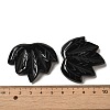 Natural Black Onyx(Dyed & Heated) Carved Pendants G-K353-01I-3