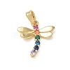 Brass Micro Pave Colorful Cubic Zirconia Pendants CU-CBA5CBE-02G-1