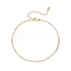 2.5MM 304 Stainless Steel Paperclip Chain Anklets AJEW-AN00749-1