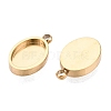 304 Stainless Steel Pendant Cabochon Component STAS-Q113-25A-G-2