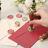 3Pcs 3 Styles Golden Plated Wax Seal Brass Stamp Head AJEW-CP0007-52B-3