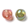 Plating Iridescent Acrylic Beads OACR-R256-02-2