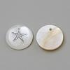 Freshwater Shell Pendants SHEL-Q010-P-3
