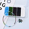 6000Pcs 5 Colors Frosted Opaque Glass Seed Beads SEED-YW0001-17-8