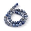 Dyed & Heated Natural Blue Aventurine Round Beads Strands X-G-M248-4mm-01-3