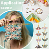 16Pcs 8 Styles Alloy Enamel Pendant Locking Stitch Markers HJEW-WH00165-5
