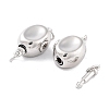 925 Sterling Silver Box Clasps STER-H111-09B-P-2