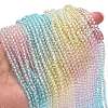 Transparent Painted Glass Beads Strands X1-DGLA-A034-T4mm-A21-2