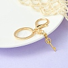 304 Stainless Steel Initial Letter Key Charm Keychains KEYC-YW00004-05-1