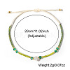 Adjustable Glass Seed Beads Braided Bead Bracelets IF7120-3-2