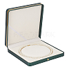 Square PU Leather Pearl Necklace Box LBOX-WH0002-06A-1