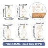 ARRICRAFT 100Pcs 5 Style ABS Plastic Imitation Pearl Beads Pendant KY-AR0001-12-2