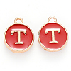 Golden Plated Alloy Enamel Charms ENAM-S118-03T-1