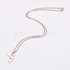 304 Stainless Steel Pendants Necklaces NJEW-E139-06RG-1